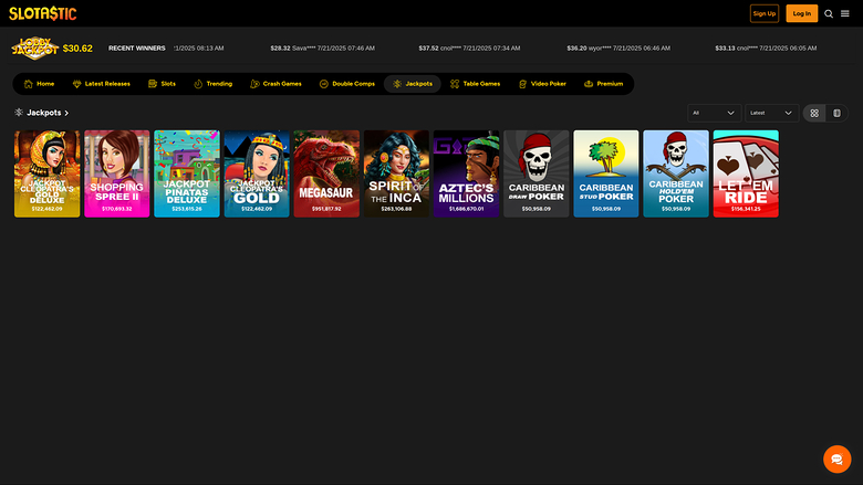 Slotastic Casino Desktop Jackpot