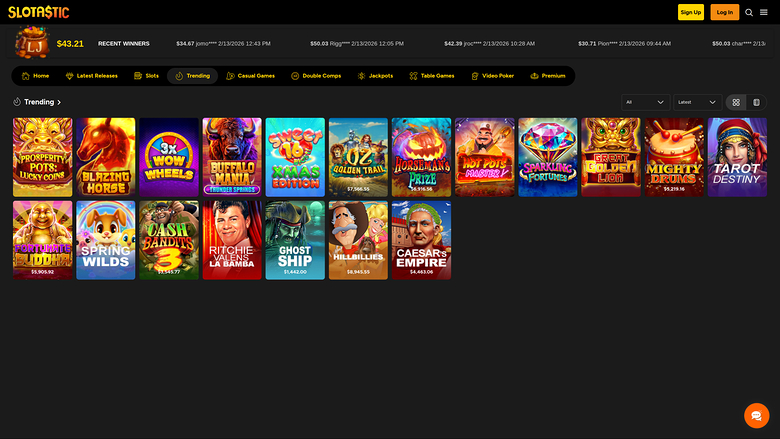 Slotastic Casino Desktop Trending Games