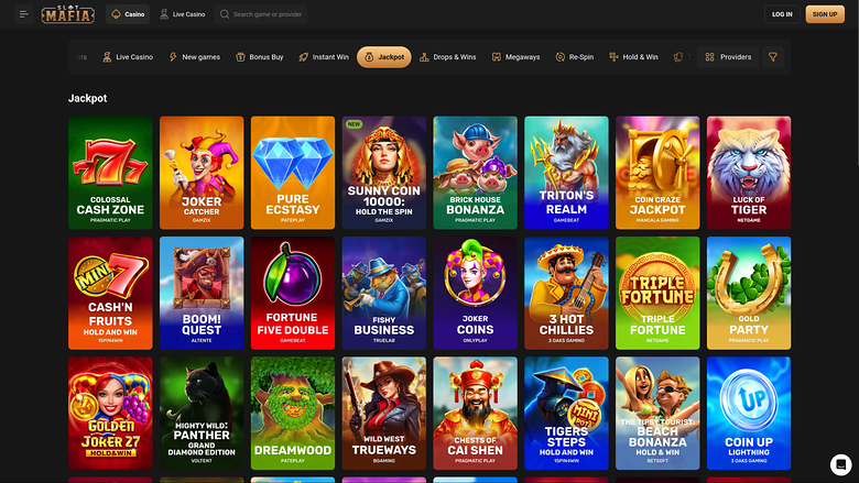 SlotMafia Casino Desktop Jackpot