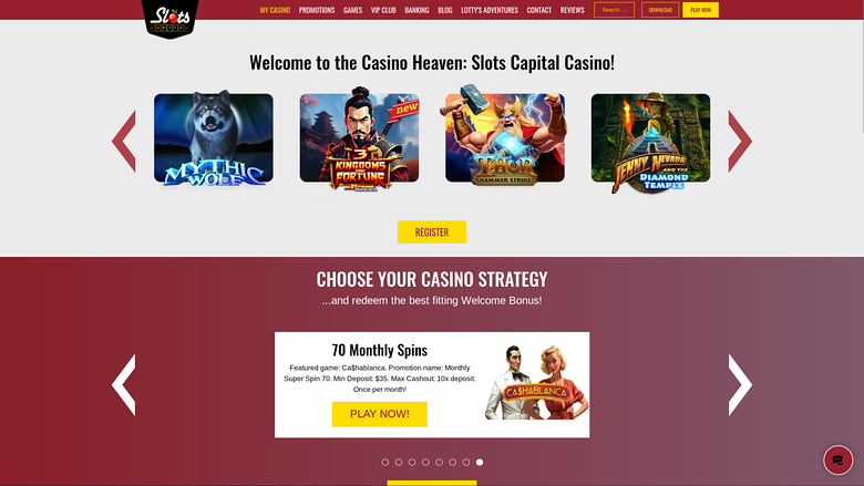 Slots Capital Casino Desktop Homepage