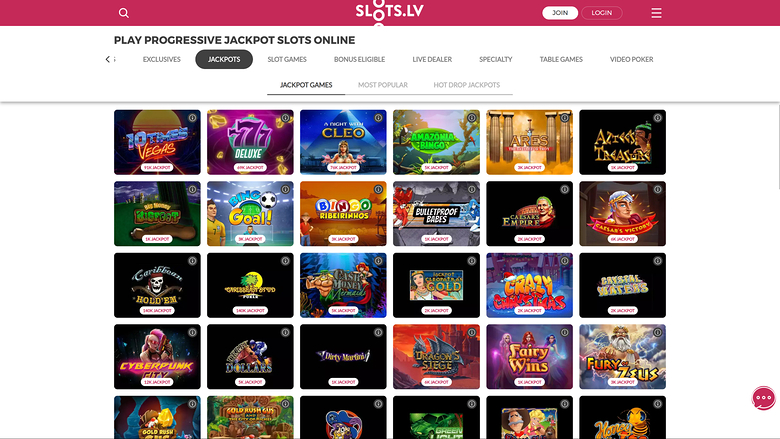 Slots.lv Casino Desktop Jackpot