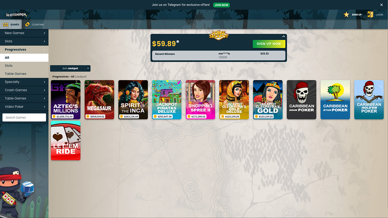 Slots Ninja Casino Desktop Jackpot