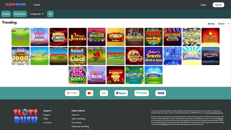 Slots Rush Casino Desktop Trending Games