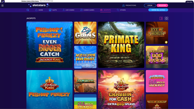 SlotStars Casino Desktop Jackpot