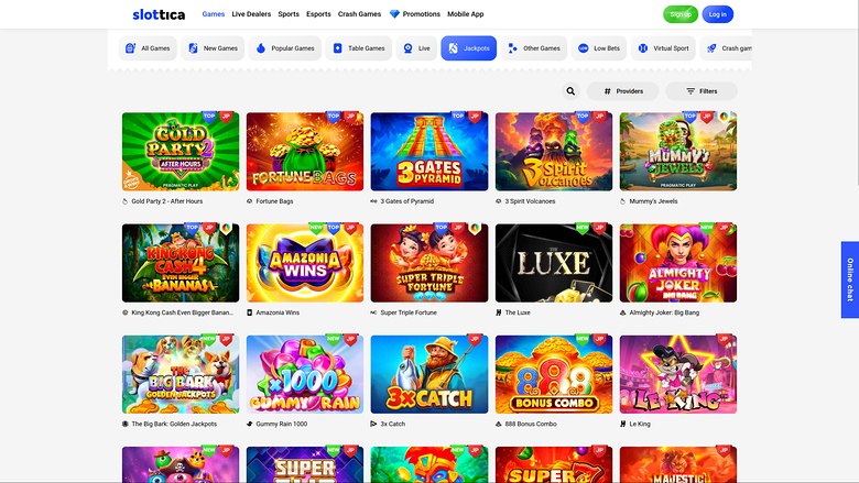 Slottica Casino Desktop Jackpot
