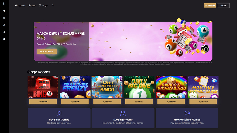 Sparkle Slots Casino Desktop Bingo