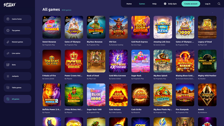 Spin Away Casino Desktop Games