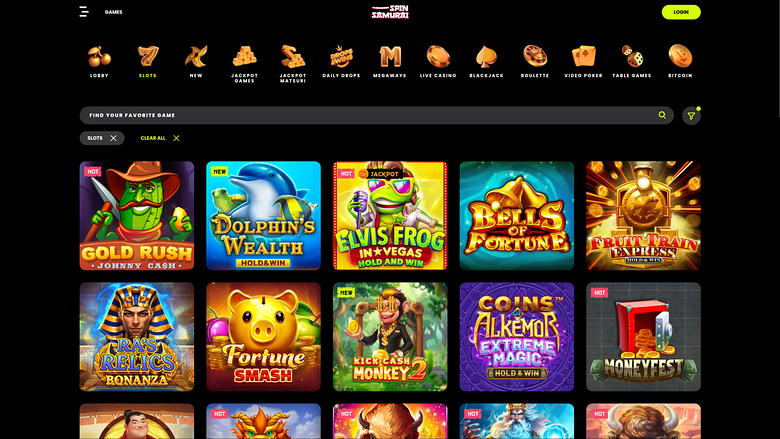 Spin Samurai Casino Desktop Games