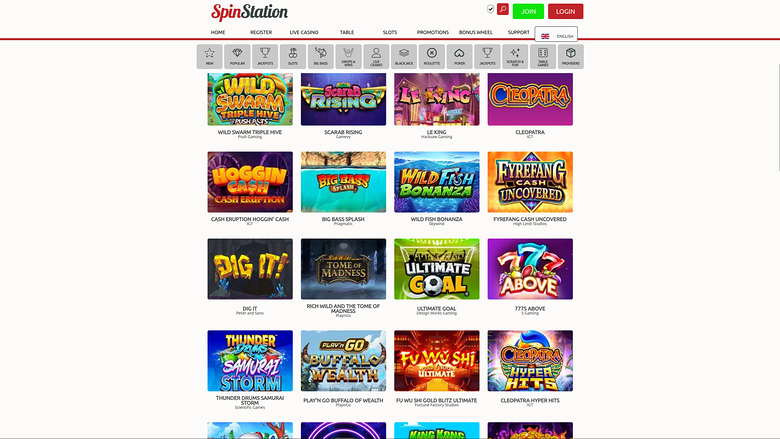 Spin Station Casino Desktop Games