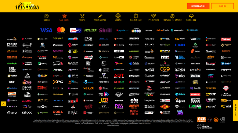 Spinamba Casino Desktop Game Developers