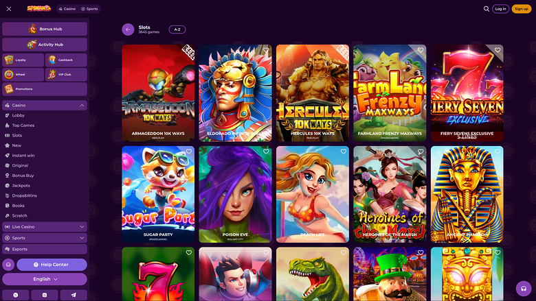 Spinania Casino Games