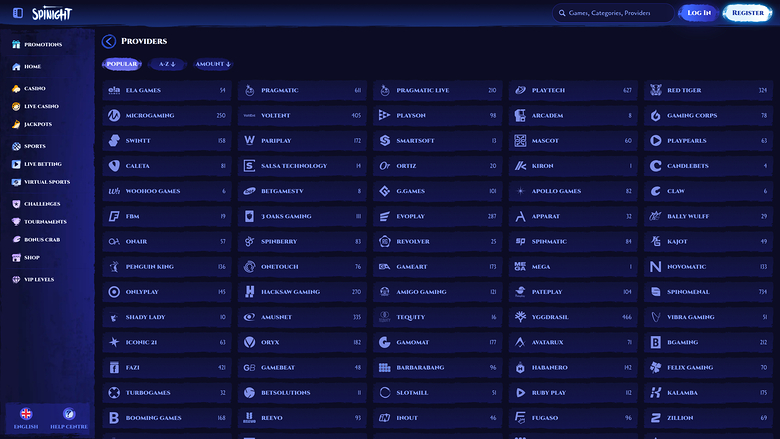 Spinight Casino Desktop Game Developers