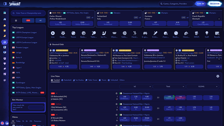 Spinight Casino Desktop Sports