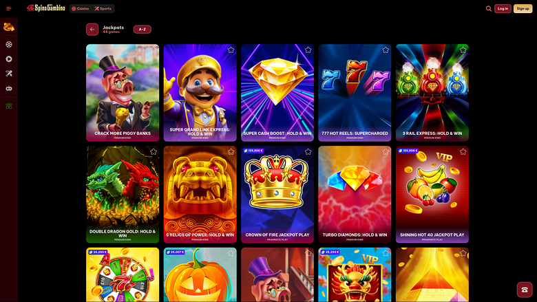 Spinogambino Desktop Jackpot