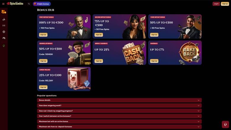 SpinoGambino Casino Promotions