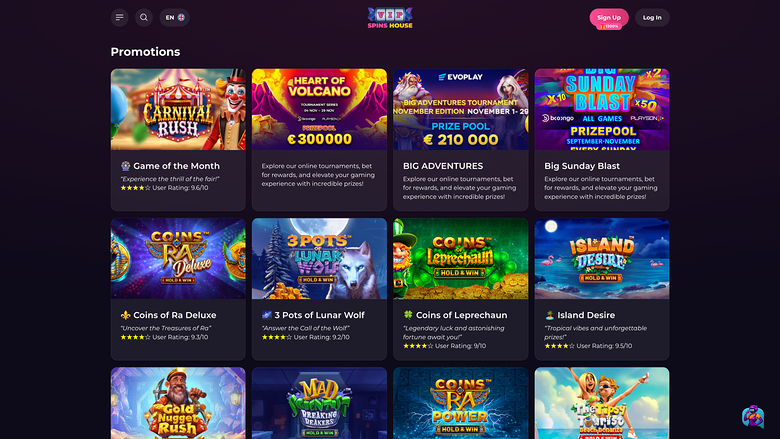 Spins House Casino Promotions