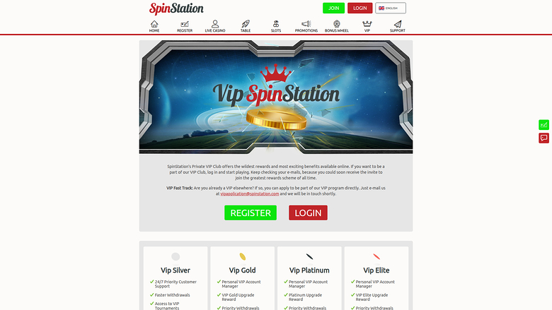 Spin Station Casino Desktop VIP Program
