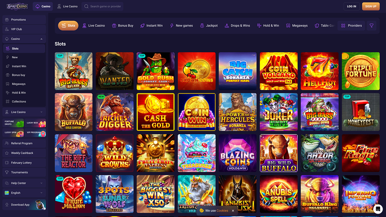 Spirit Casino Desktop Games