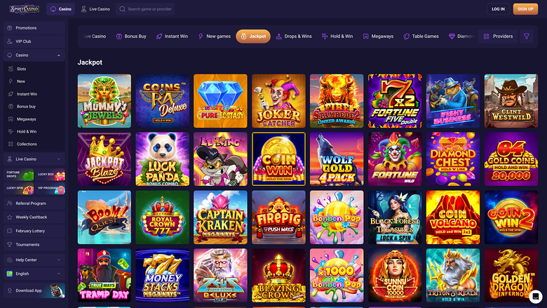 Spirit Casino Desktop Jackpot