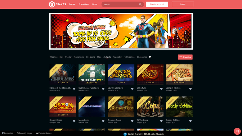 Stakes Casino Desktop Jackpot