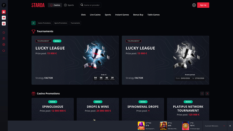 Starda Casino Desktop Promotions