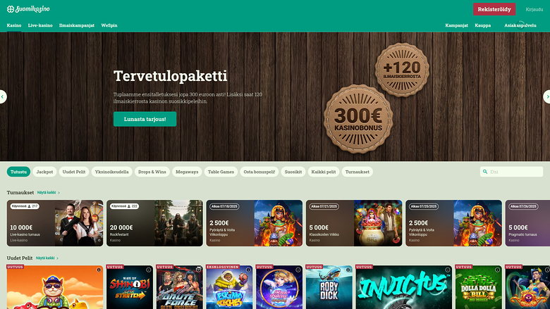 SuomiKasino Desktop Homepage