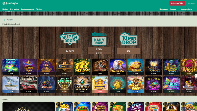 SuomiKasino Desktop Jackpot