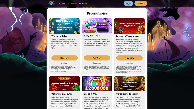  Thor Slots Casino Desktop Promotions