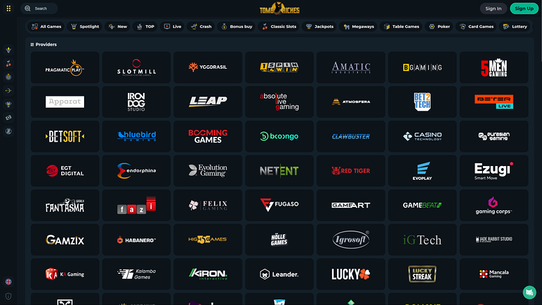 TombRiches Casino Desktop Game Developers