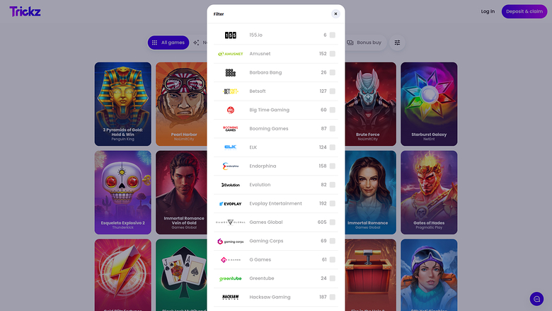 Trickz Casino Desktop Game Developers