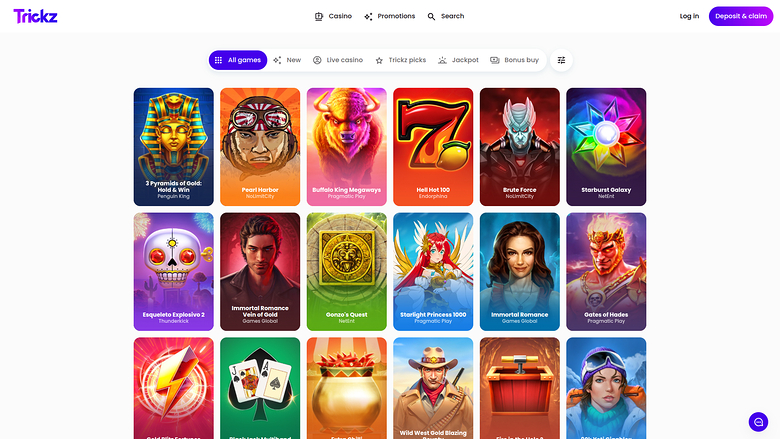 Trickz Casino Desktop Games