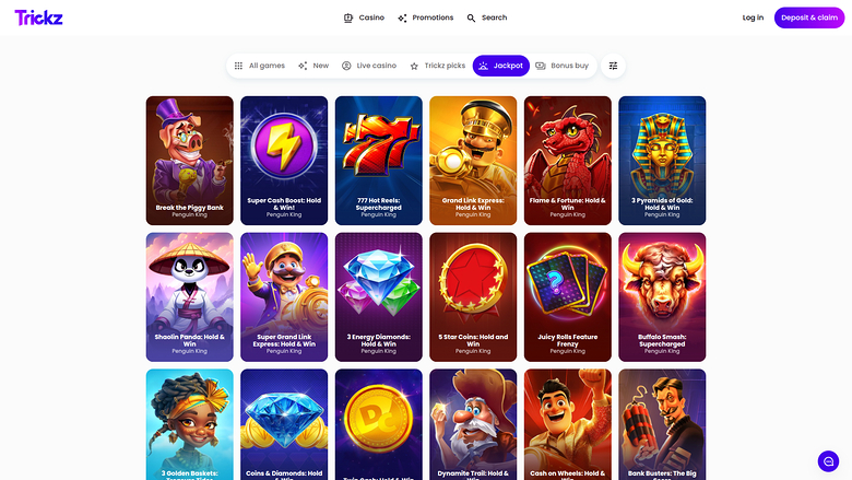 Trickz Casino Desktop Jackpot