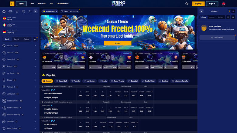 Trino Casino Desktop Sport