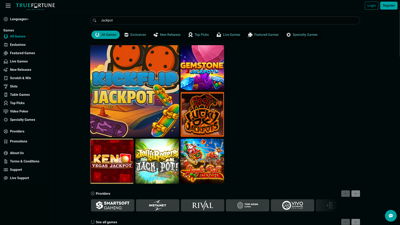 True Fortune Casino Desktop Jackpot