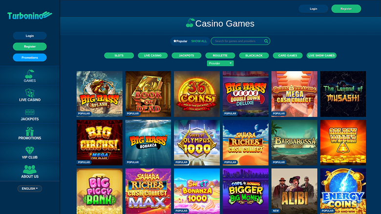 Turbonino Casino Desktop Games
