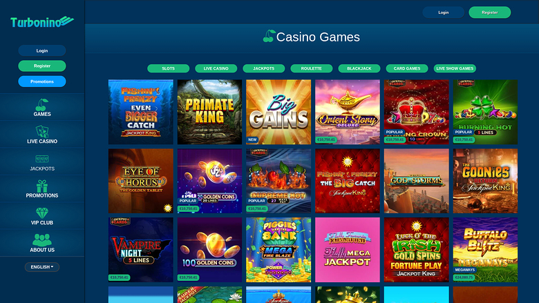 Turbonino Casino Desktop Jackpot