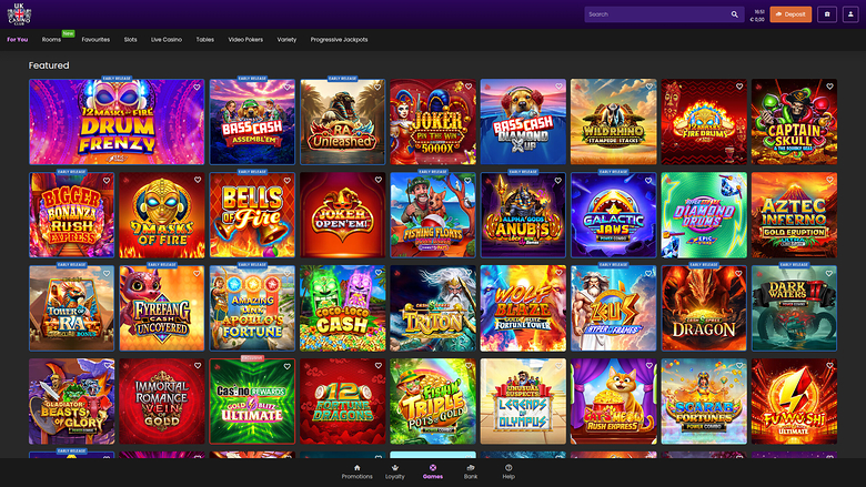 UK Casino Club Desktop Games
