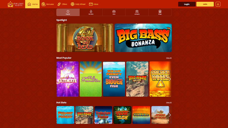 UK Online Slots Desktop Games