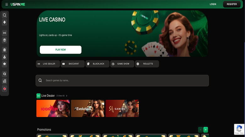Live Dealer screenshot of Uspin Casino for Desktop