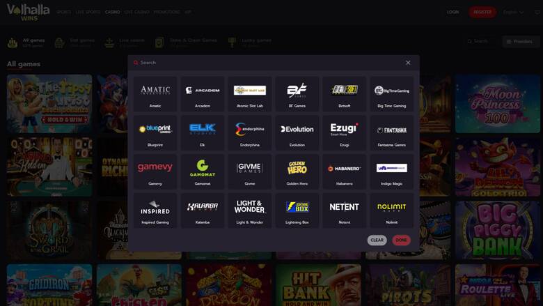 ValhallaWins Casino Desktop Game Developers