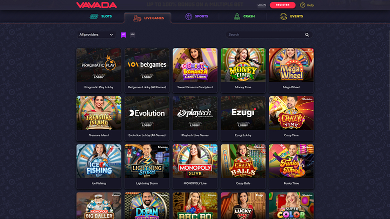 Vavada Casino Desktop Live Dealer