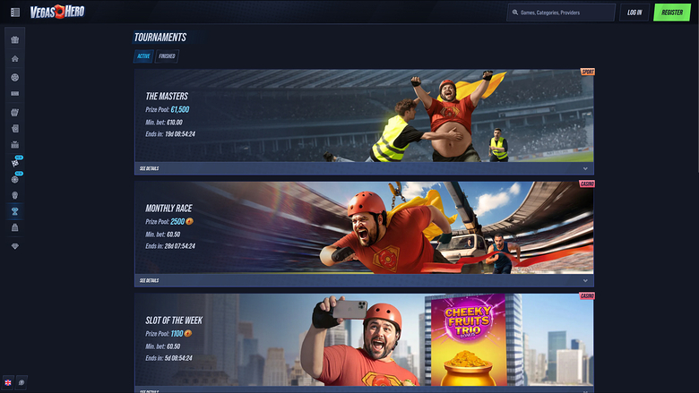 VegasHero Casino Desktop Tournaments