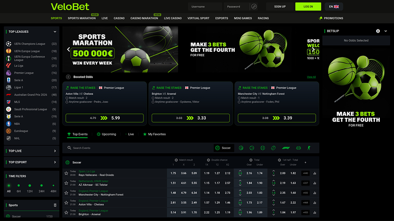 Velobet Desktop Sports