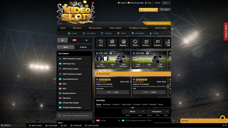 Videoslots Casino Desktop Sports
