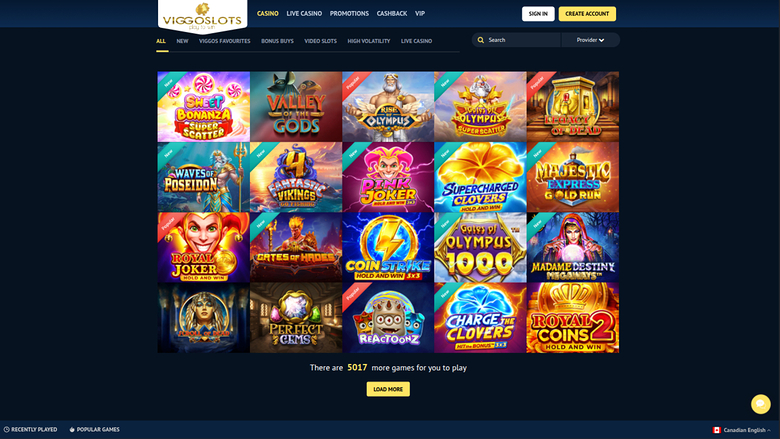Viggoslots Casino Desktop Games