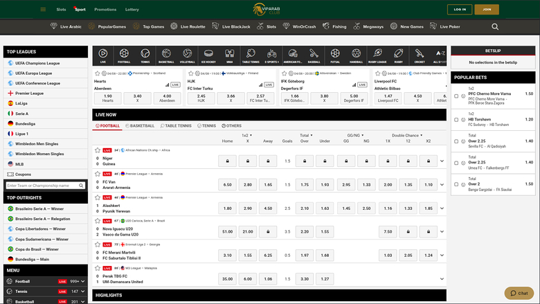 VipArabClub Casino Desktop Sports