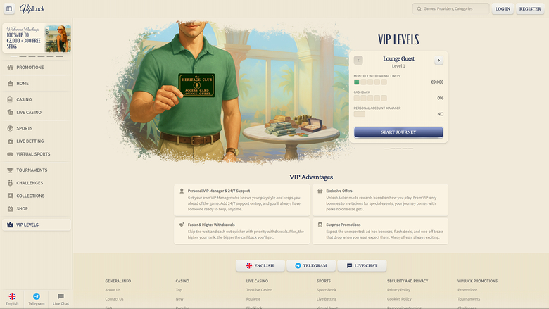 VIP Luck Casino VIP Program