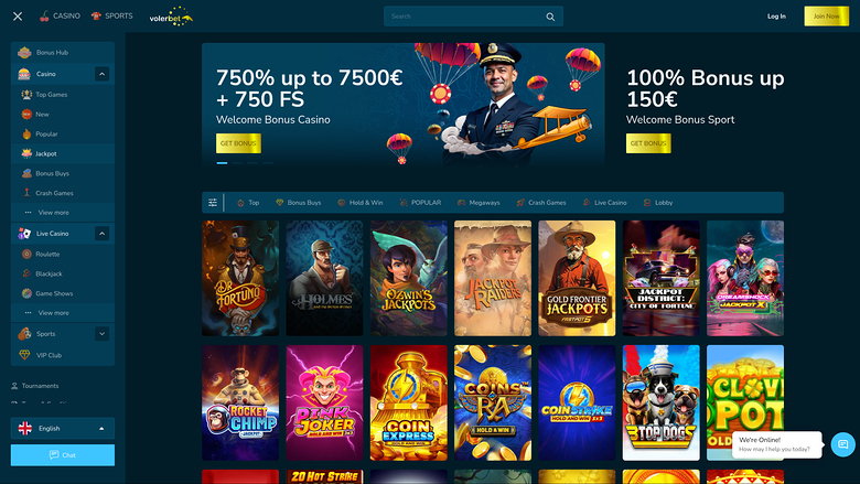 Volerbet Casino Desktop Jackpot