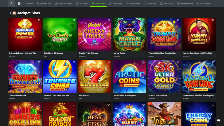 Weltbet Casino Desktop Jackpot