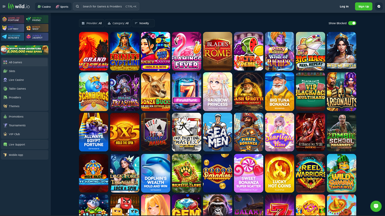 Wild.io Casino Games Desktop